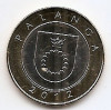Lituania 2 Litai 2012 - (Palanga) Bimetalic, 25 mm KM-186.1 UNC !!!, Europa
