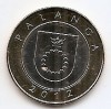 Lituania 2 Litai 2012 - (Palanga) Bimetalic, 25 mm KM-186.1 UNC !!!, Europa