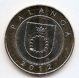 Lituania 2 Litai 2012 - (Palanga) Bimetalic, 25 mm KM-186.1 UNC !!!