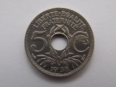 5 CENTIMES 1938 FRANTA-XF foto