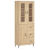 Cumpara ieftin Dulap inalt, stejar sonoma, 69,5x34x180 cm, lemn compozit