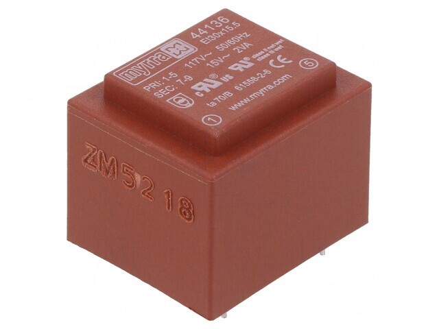 Transformator &Icirc;ncapsulat 2VA 117VAC 15V PCB