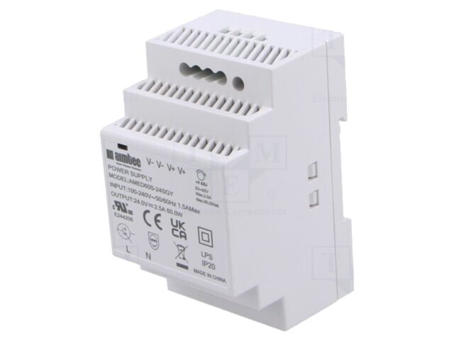 Alimentator pulsatoriu AIMTEC pentru şină DIN 60W 24VDC 2,5A 3kV