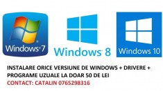 Instalare Windows 7, 8 ,10 + drivere + programe calculator/laptop Pitesti foto