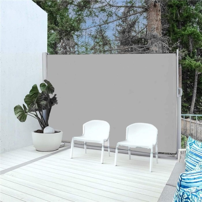 Paravan lateral pentru intimitate, extensibil, sistem fixare inclus, 160x300cm, gri deschis Household NewTrend