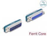 Adaptor RF/EMI Interference Suppression Filter D-Sub 25 pini T-M low-pass inductive, Delock 66549