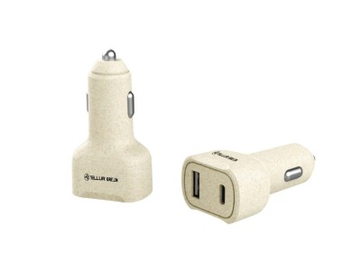Incarcator auto Tellur Green 36W 6A (PD18W + QC 3.0), crem foto