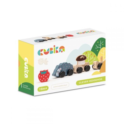 Jucarie din lemn cubika, hadgehog family foto