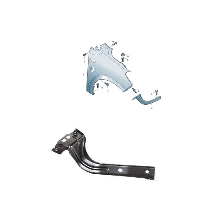 Suport aripa fata SEAT MII, 05.2012-; SKODA CITIGO, 05.2012-07.2017, VW UP! (VW120), 04.2012-11.2016, partea dreapta, original,
