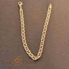 Bratara groasa si masiva placata cu aur 18K, unisex, 21 cm foto