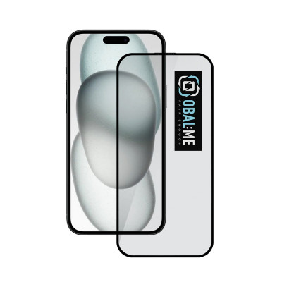 Folie de protectie telefon din sticla OBAL:ME, 5D pentru Apple iPhone 15, Negru foto