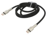Cablu USB C 1m negru 100W din ambele părţi