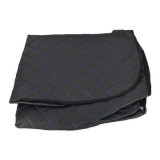 Huse ALM textil - piele romburi Dacia Logan 2013-2020 bancheta fractionata Negru+Albastru