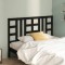 vidaXL Tăblie de pat, negru, 126x4x100 cm, lemn masiv de pin 817834
