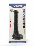 David - Dildo realistic, negru, 31 cm