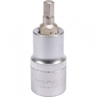 Bit hexagonal Yato YT-04383, 7 mm, cu adaptor 1/2&quot;, 55mm, Cr-V