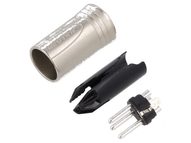 Conector XLR mufă tată PIN 3 drept 16A fără manșon pe cablu