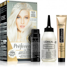 L’Oréal Paris Préférence Le Blonding culoare par pentru decolorarea părului culoare 11.11 Ultra-Light Cool Crystal Blonde 1 buc