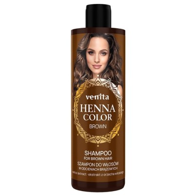 Sampon Henna Color Brown, pentru par in nuante de maro, Venita 300ml foto