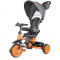 Tricicleta Multifunctionala Lorelli cu Sezut Rotativ 360 Lucky Crew, Black &amp; Orange