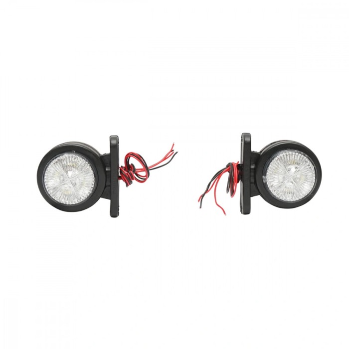 Set Lampi laterale de gabarit cu LED 12 24V, rosu-alb (2bucati)