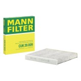 Filtru habitaclu carbon activ Mann CUK26009, 254x235x32 mm, filtru polen cu carbune activ