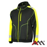 Hanorac tricotat Classwork, negru / galben, marimea XL, Artmas ART701042