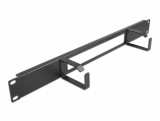 Organizator cabluri 19&quot; 1U 2 inele Negru, Delock 66655