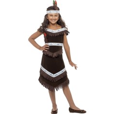 Costum Nativ American fetite 7-9 ani