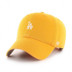 47brand șapcă de baseball din bumbac MLB Los Angeles Dodgers culoarea galben, cu imprimeu