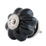 Cumpara ieftin Buton mobila din fier si ceramica neagra, &Oslash; 4 cm