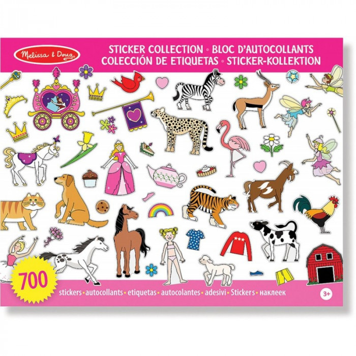 Colectia de abtibilduri Melissa and Doug, Roz, 700 piese