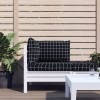 Gossi perne pentru paleti, 3 buc, negru, model carouri, textil oxford