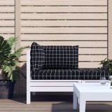 Gossi perne pentru paleti, 3 buc, negru, model carouri, textil oxford