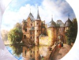FARFURIE DECORATIVA PORTELAN TETTAU BAVARIA BRADEX EDITIE LIMITATA COLECTIA WASSERSCHLOSSER - CASTELE PE APA DESIGN ELLONORE GEINTHER