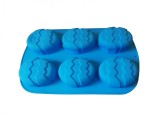 Cumpara ieftin Forma Silicon Ou Albastru, 6 Cavitati, 26cm, Prajituri &amp; Briose, Termorezistenta
