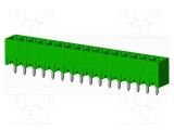 Conector regletă de conexiuni deconectabilă soclu tată 16 pini AMPHENOL ANYTEK OQ verde
