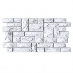 Panou decorativ Stone Cut white, PVC, 97.7 x 49.3 cm, 0.4 mm foto