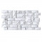 Panou decorativ Stone Cut white, PVC, 97.7 x 49.3 cm, 0.4 mm