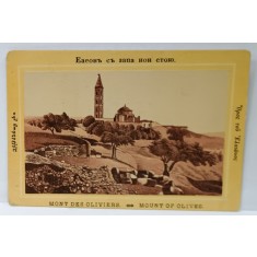 MUNTELE MASLINILOR , CROMOLITOGRAFIE , FORMAT CARTE POSTALA , CCA. 1900