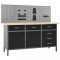 vidaXL Banc de lucru cu patru panouri de perete 3053430