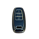 Husa de protectie Premium pentru cheie AUDI, compatibila cu A4, A6, A5, A7, A8, Q5, Q7, S4, S5, S6, S8, RS5, RS6, RS7, 3 Butoane Smart Remote, Materia