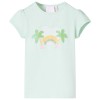 Tricou copii, verde mentă deschis, 116, vidaXL