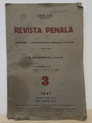 Revista Penala - Doctrina. Jurisprudenta Romana si Straina foto