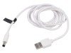 Cablu USB A la DC 5.5/2.5 Alb 1m, Vention