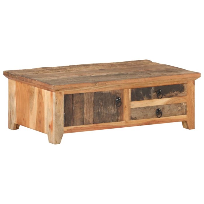 vidaXL Masă de cafea, 90 x 50 x 31 cm, lemn masiv reciclat 320384