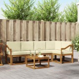 vidaXL Set de canapele de exterior cu pernă 6 pcs Natural și Crem 3366443