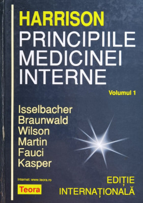 Harrisonprincipiile Medicinei Interne Vol. 1 - Anthony S. Fauci, Eugene Braunwald, Kurt J. Isselb,559692 foto