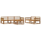 vidaXL Set de canapele de exterior 6 pcs natural Lemn Solid de Acacia 3382347