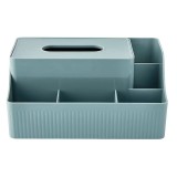 Organizator cosmetice Home Creation, compartiment servetele, 22.2x14.4x10cm, albastru